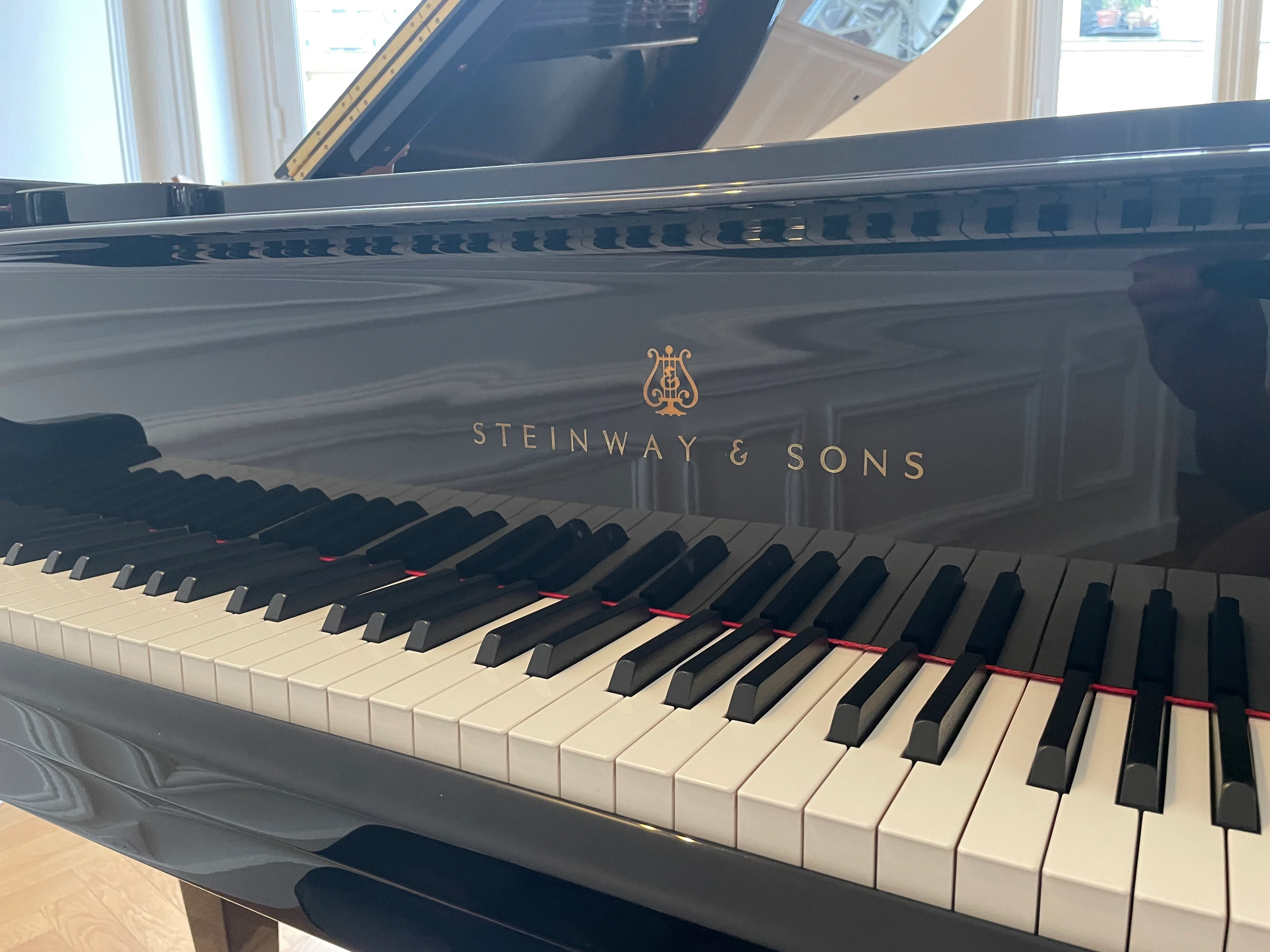 1995 Hamburg Steinway Model M Piano | High Gloss |  Paris, France - Image 4
