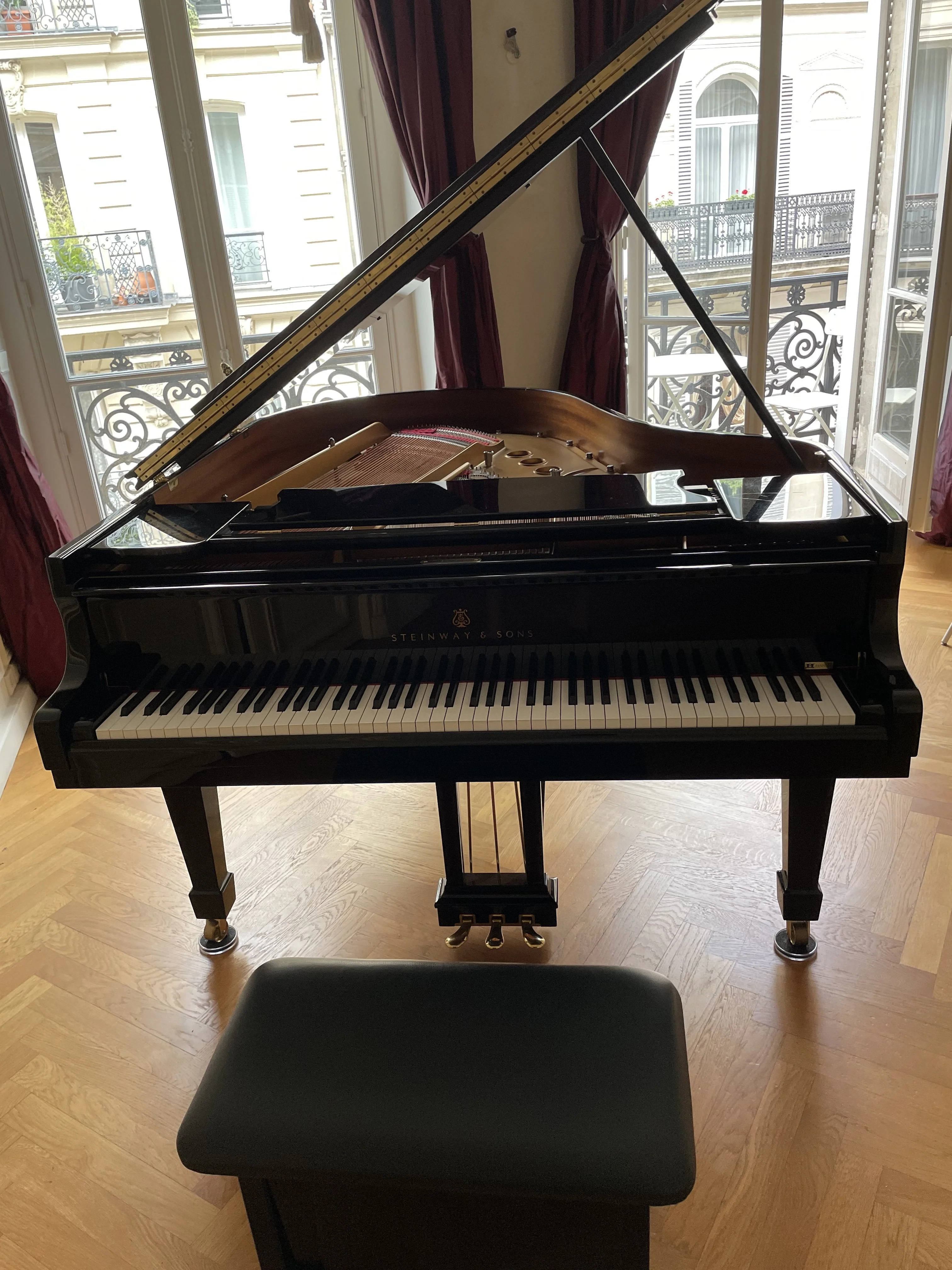 2010 Hamburg Steinway Grand Piano Model M | Ebony - Image 3