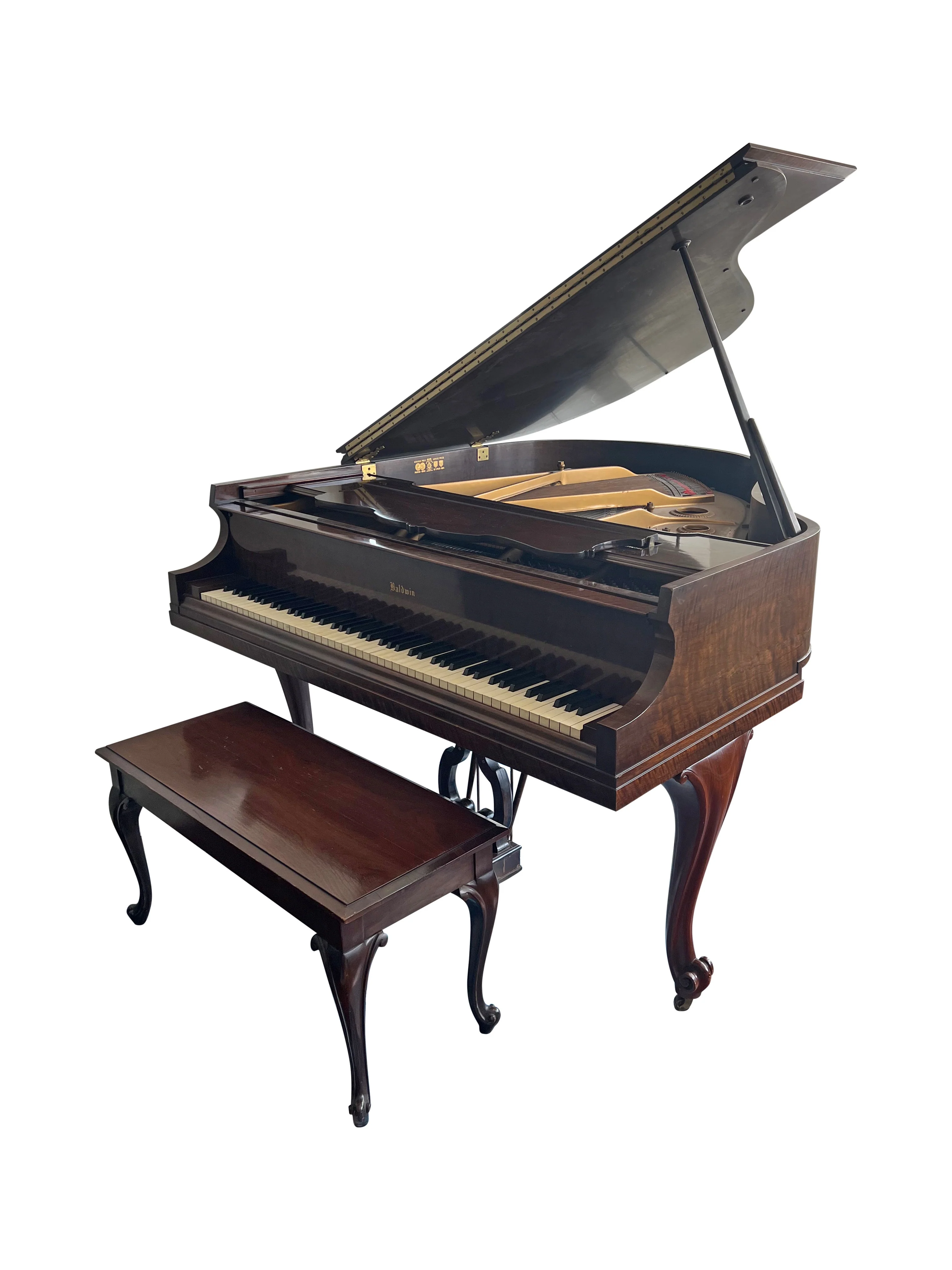 Baldwin Grand 5’2 Chippendale Design | Walnut - Image 3