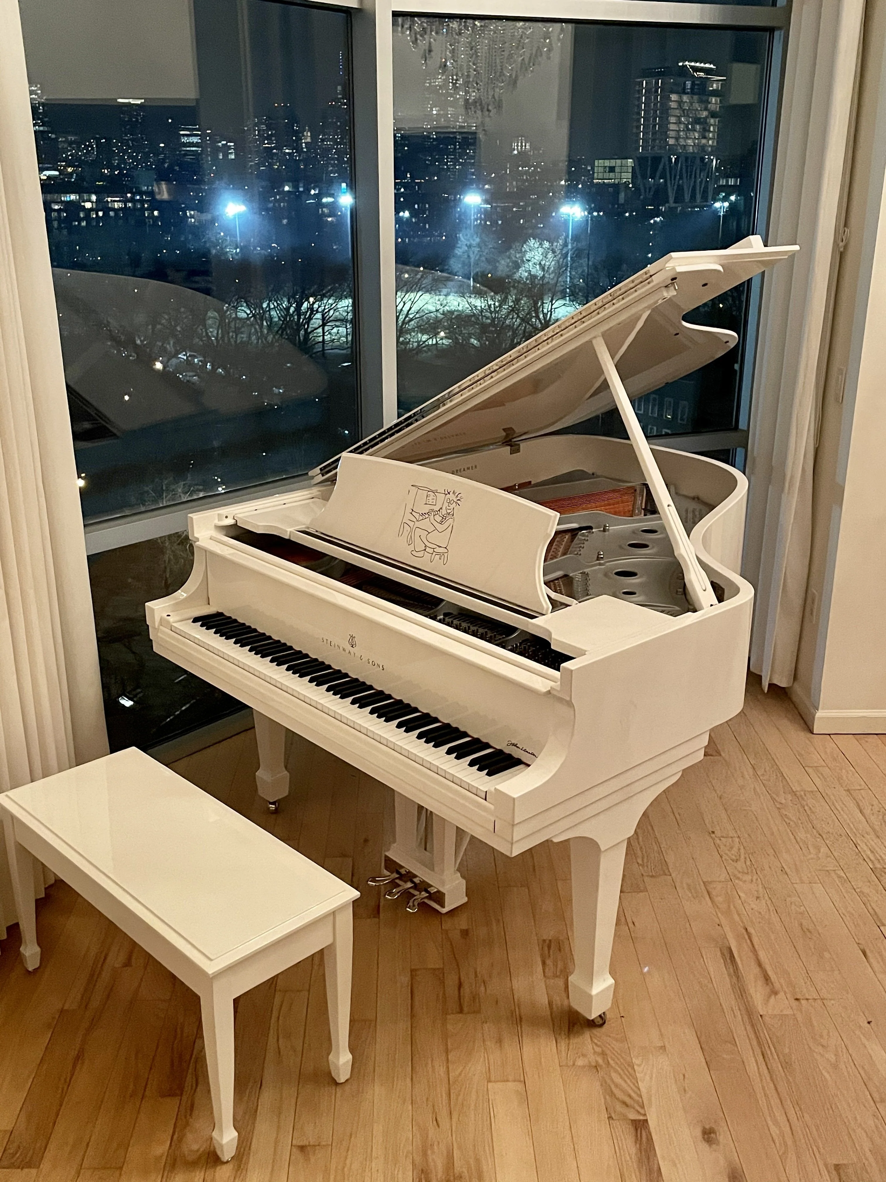 Sterling Silver John Lennon Extremely Limited Edition Steinway Model A in White - Image 3