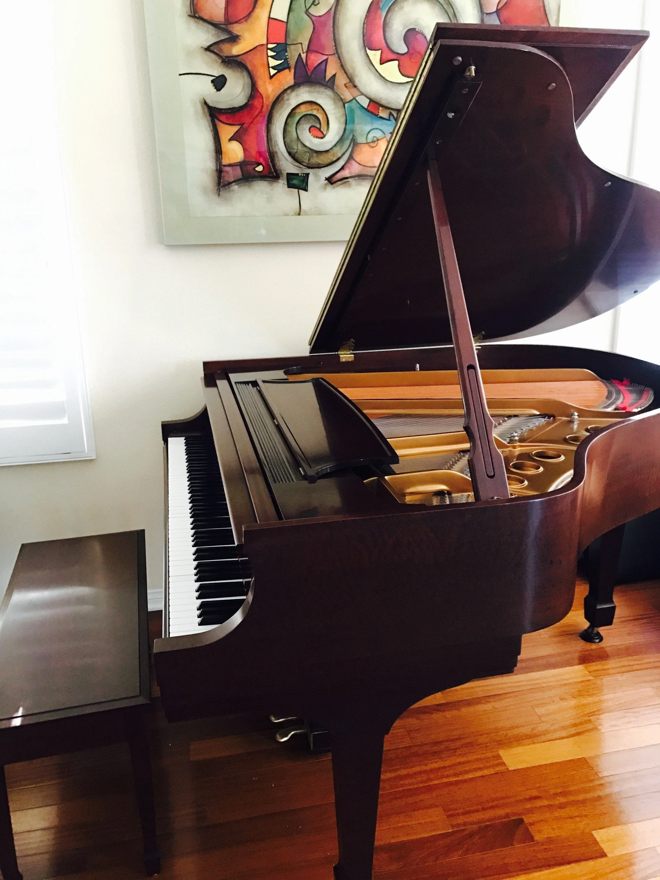 Steinway Model S Piano Crown Jewel African Pommele (Irvine, CA) - Image 4